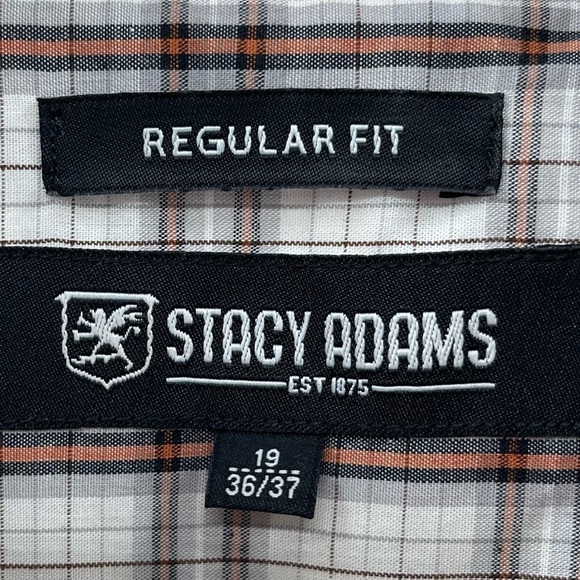 Stacy Adams Plaid Normcore Eclectic Grandpa Button Down Shirt Size 19 37/37 - Picture 5 of 10